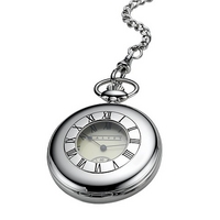 Dalvey half hunter stainless steel mechanical pocket watch