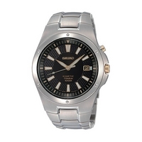 Seiko Kinetic men's titanium  bracelet watch