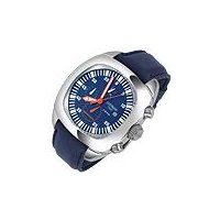 1970 - Blue Stainless Steel Chronograph Watch