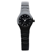 Skagen 816XSBXC1 Women's Ceramic Links Round Watch, Black