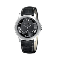 Raymond Weil Tradition men's black leather strap watch