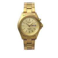 Seiko Kinetic men's gold-plated bracelet watch