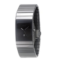 Rado Ceramica men's rectangular dial bracelet watch