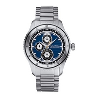 Nautica NCS men's blue dial stainless steel bracelet watch