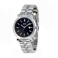 Hugo Boss men's stainless steel black dial bracelet watch